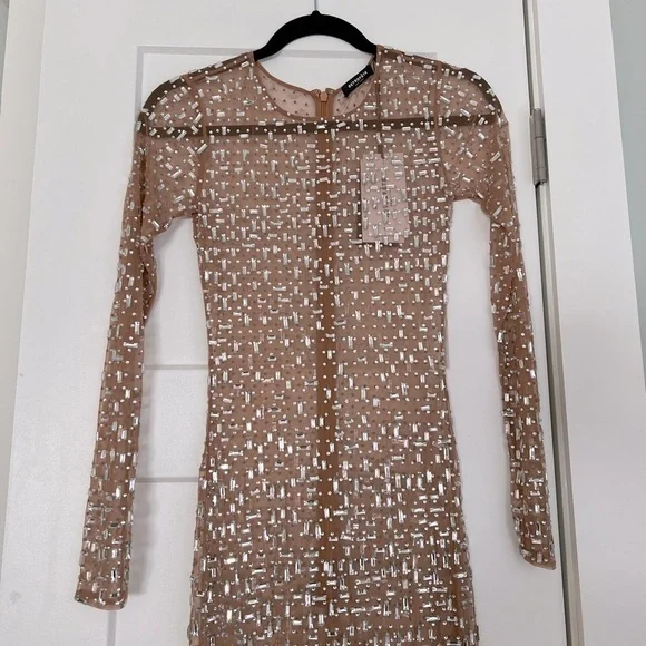 Retrofete Vinci Crystal Embellished Handmade Sheer Maxi Dress Gown NEW with tags - Picture 4 of 15